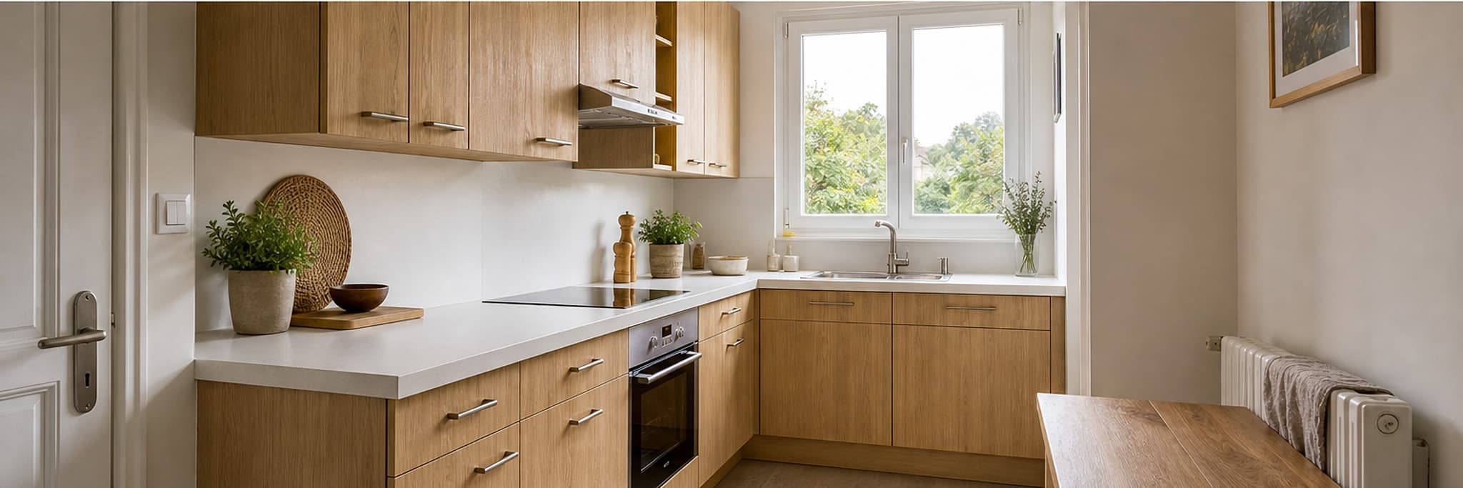 Cuisine relookée en chêne Brocéliande par Koverstar