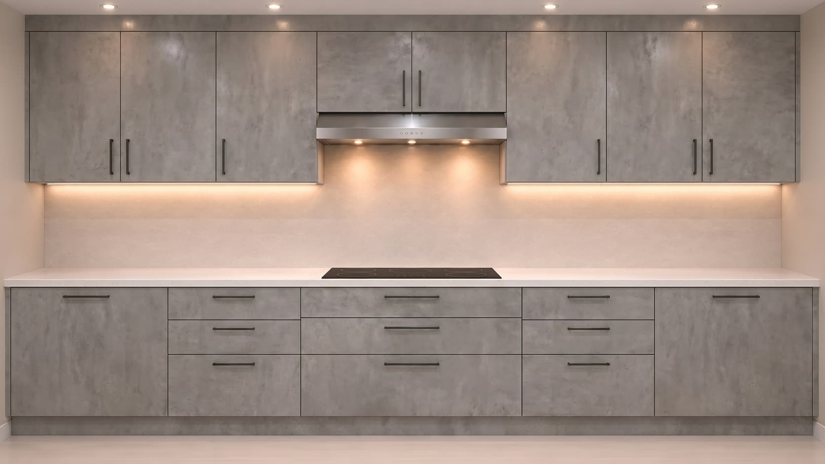Cuisine relookée en Béton Ciré