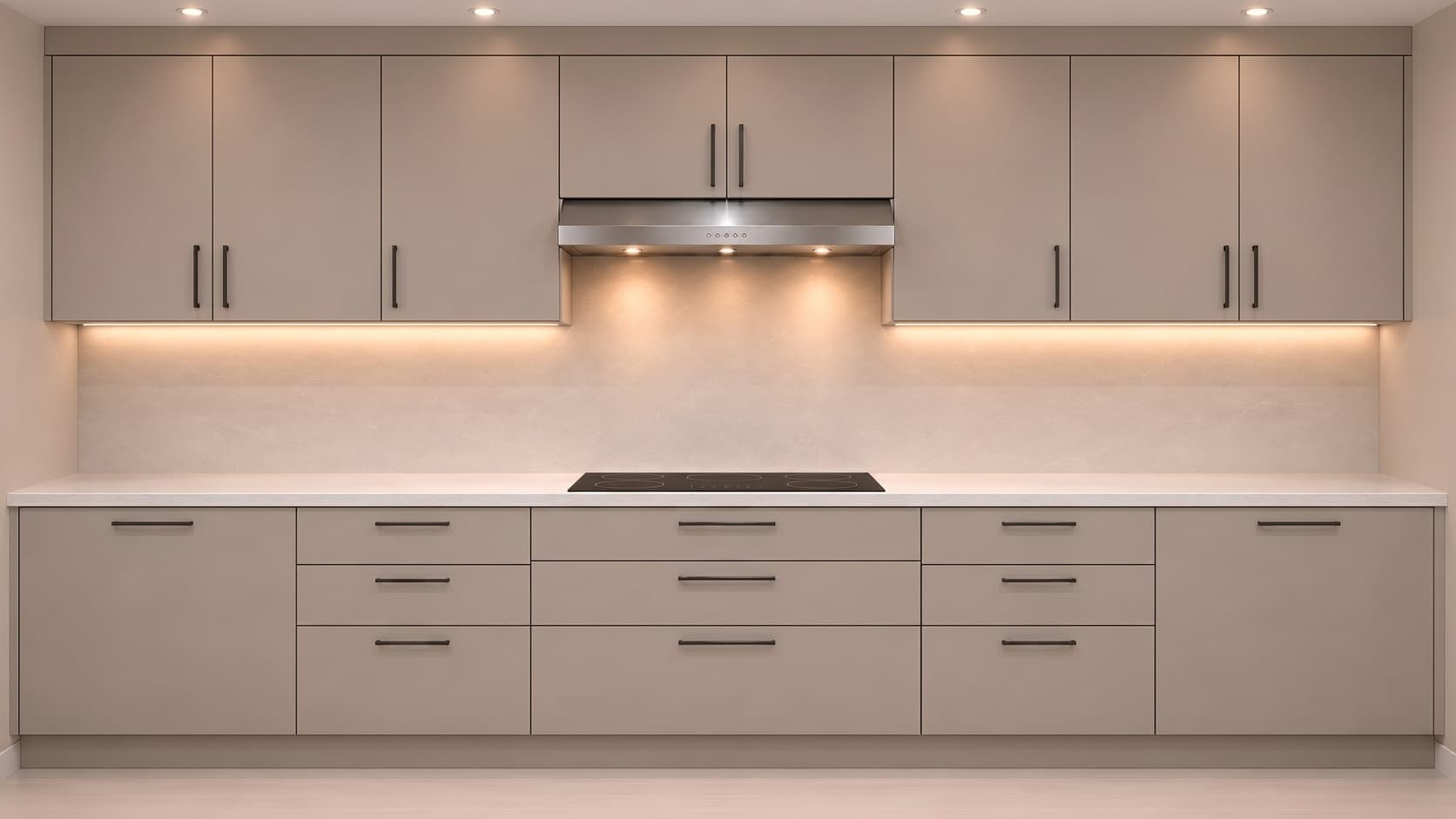 Cuisine relookée en Taupe Grège